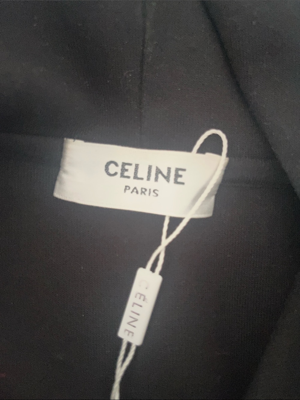 Celine Black Crewneck Sweatshirt with White Logo - Picture 2 of 2
